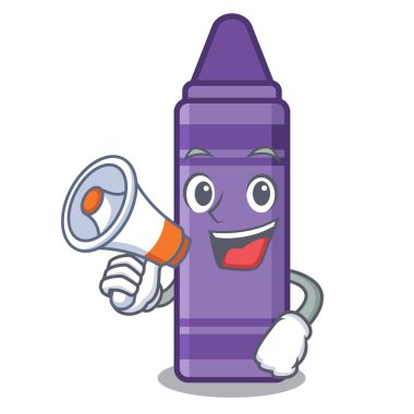 Çizgi roman üzerinde megafon mor boya kalemiyle