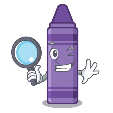 Karikatür şeklinde Dedektif mor boya kalemi