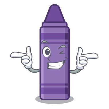 Çizgi film şeklinde mor boya kalemi.