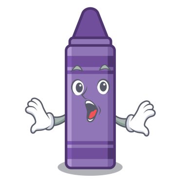 Sürpriz mor boya kalemi karakteri ile izole