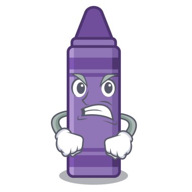 Kızgın mor boya kalemi karakter ile izole