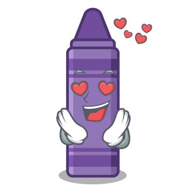 Aşk mor boya kalemi karakteri ile izole