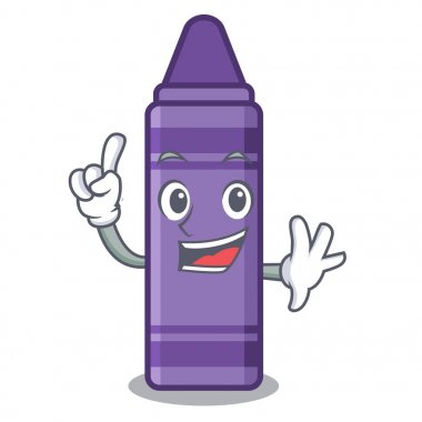 Maskot çantasında parmak mor boya kalemi