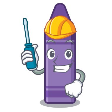 Bir maskot çanta otomotiv mor boya kalemi