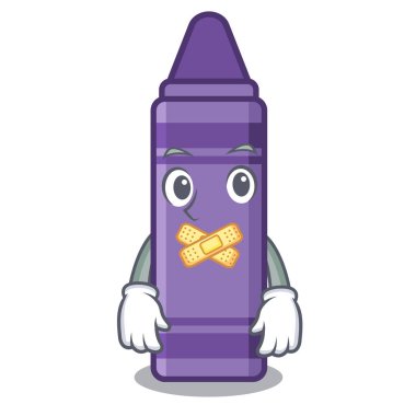 Bir maskot çantasında sessiz mor boya kalemi