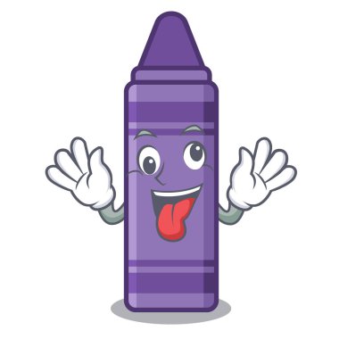 Bir maskot çanta deli mor boya kalemi