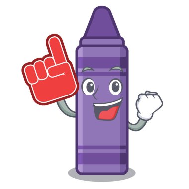 Bir maskot çanta köpük parmak mor boya kalemi