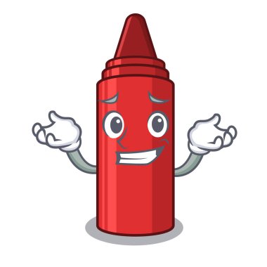Karakter şeklinde sırıtan kırmızı boya kalemi