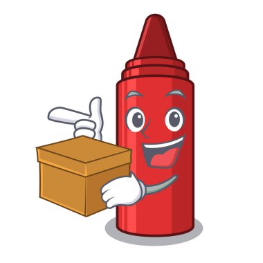 Karakter formunda kırmızı boya kalemiyle