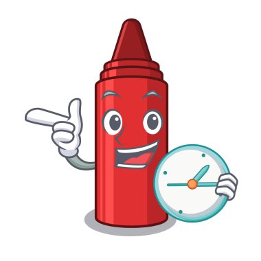 Karakter şeklinde saat kırmızısı boya kalemiyle