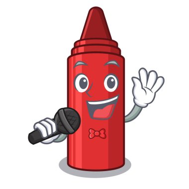 Bir karikatür çantası içinde şarkı kırmızı boya kalemi