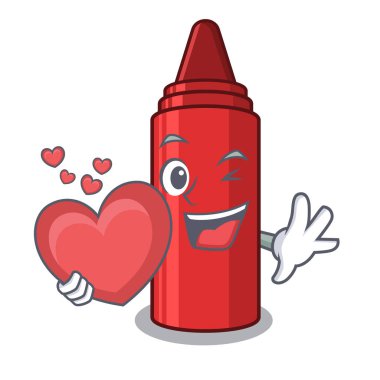 Çizgi film çantasında kırmızı bir kalemle