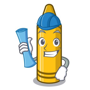 Karikatür şeklinde Mimar sarı boya kalemi