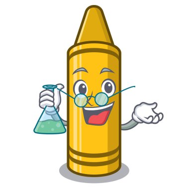 Karikatür şeklinde Profesör sarı boya kalemi