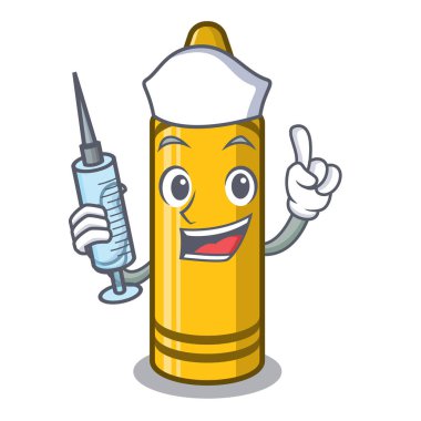 Karikatür şeklinde Hemşire sarı boya kalemi