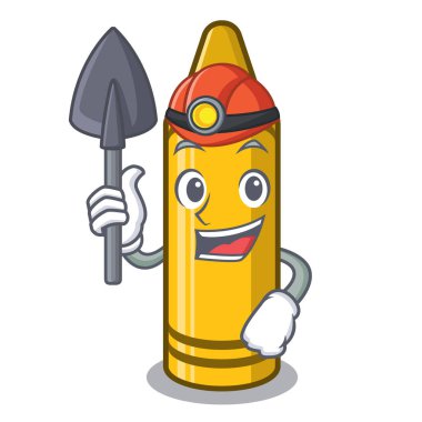 Karikatür cüzdan madenci sarı boya kalemi