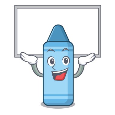 Up board mavi boya kalemi maskot izole