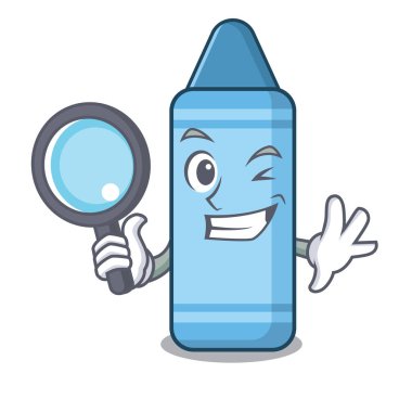 Karikatür sütununda Dedektif mavi boya kalemi