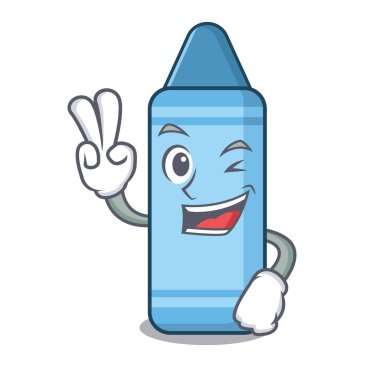 Karikatür sütununda iki parmak mavi boya kalemi