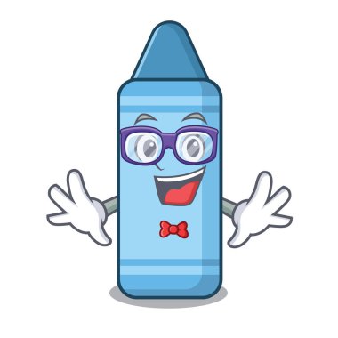 Karikatür sütununda Geek mavi boya kalemi