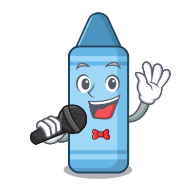 Karakter şeklinde şarkı mavi boya kalemi