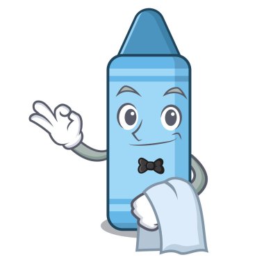 Karakter şeklinde garson mavi boya kalemi