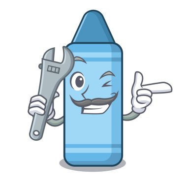 Bir karikatür kitap üzerinde Mekanik mavi boya kalemi