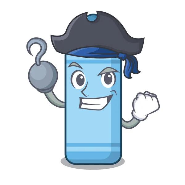 Piraat blauwe Crayon geïsoleerd in de mascotte — Stockvector