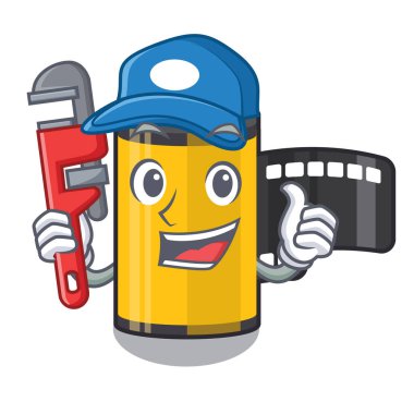 Karikatür çekmecesinde Tesisatçı kamera rulo