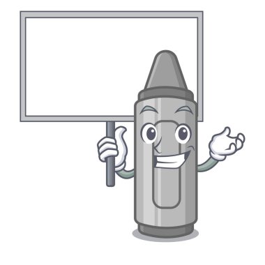 Karikatür ile izole kurulu gri boya kalemi getir