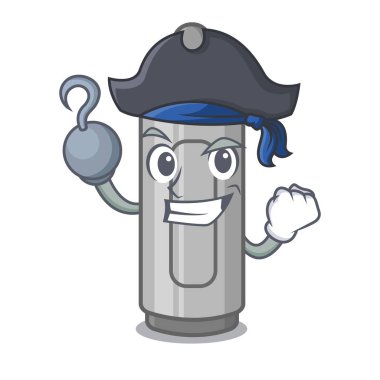 Korsan gri boya kalemi karikatür ile izole