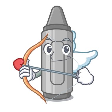 Cupid gri boya kalemi karikatür ile izole