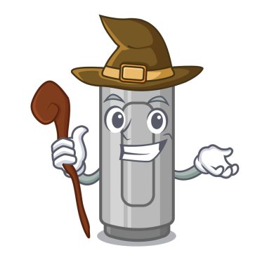 Maskot şeklinde gri renkli cadı boyası.