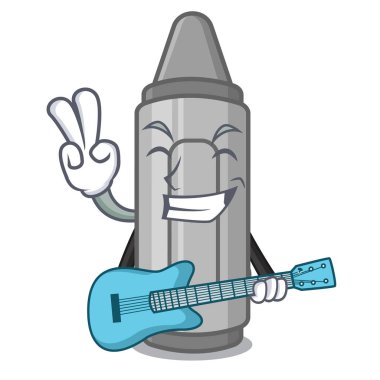 Maskot şeklinde gitar grisi boya kalemiyle