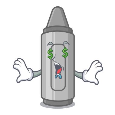 Bir çanta karikatür para göz gri boya kalemi