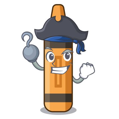 Maskot kitabının üzerinde korsan turuncu boya kalemi