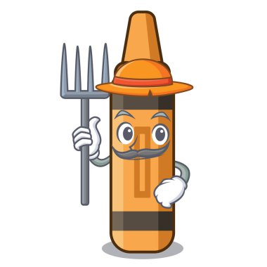 Maskot kitabının üzerinde Çiftçi turuncu boya kalemi