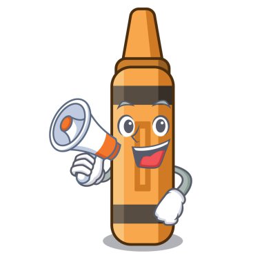 Maskot kitabının üstünde turuncu boya kalemi olan.