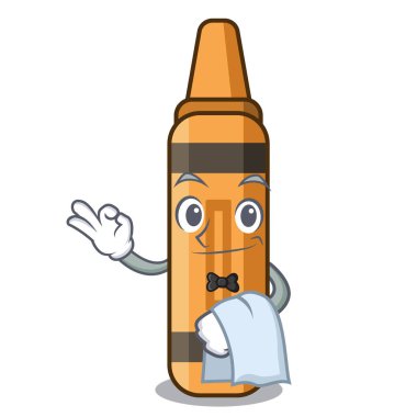 Karikatür şeklinde Garson turuncu boya kalemi