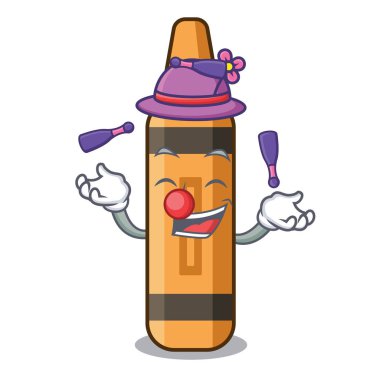 Bir karikatür cüzdan turuncu boya boya hokkabazlık