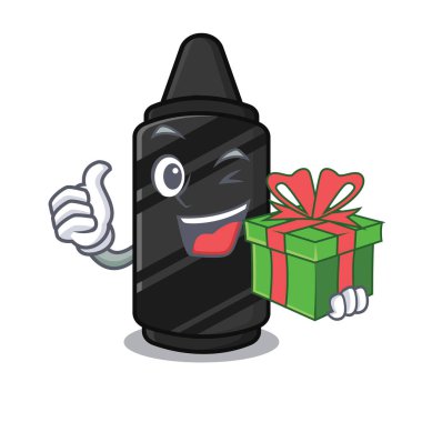 Maskot masasının üzerinde siyah boya kalemiyle.