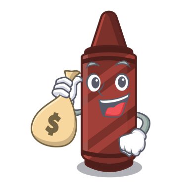 Para çantası kahverengi kalemle bir karakter kitabının üstünde