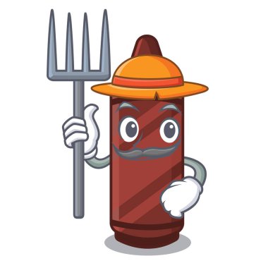 Bir karakter kitabı üzerinde Çiftçi kahverengi boya kalemi