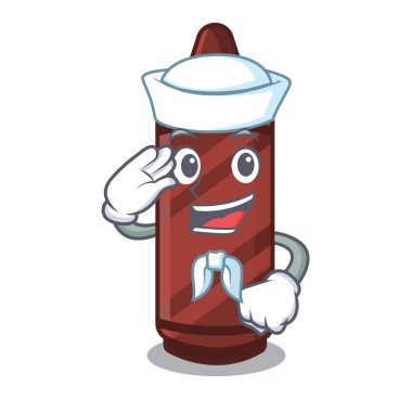 Bir karakter kitabı üzerinde Denizci kahverengi boya kalemi