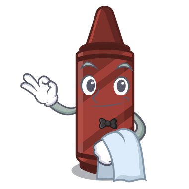 Karikatür sütununda garson kahverengi boya kalemi