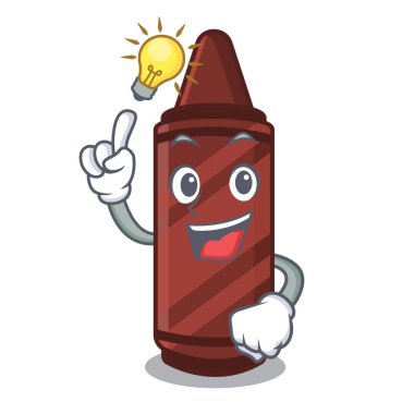 Karikatür şeklinde bir fikir kahverengi boya kalemi var