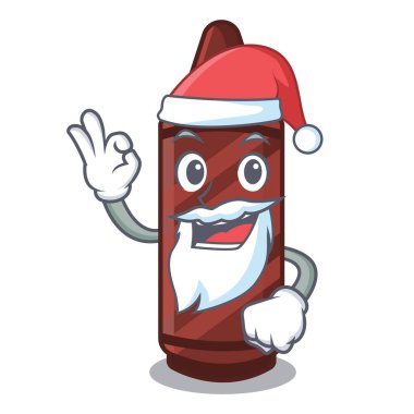 Karikatür şeklinde Santa kahverengi boya kalemi