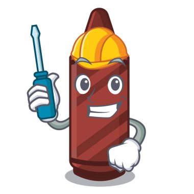 Karikatür şeklinde Otomotiv kahverengi boya kalemi