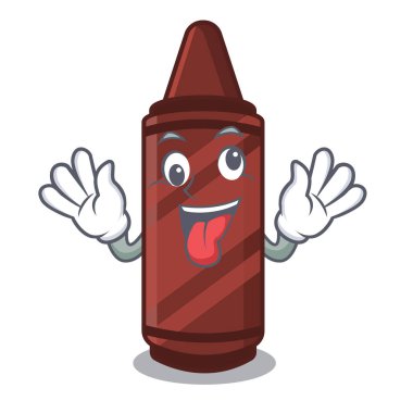 Karikatür şeklinde Crazy kahverengi boya kalemi