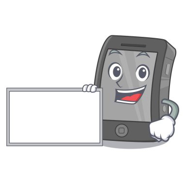 Maskot çantasındaki ipad ile.